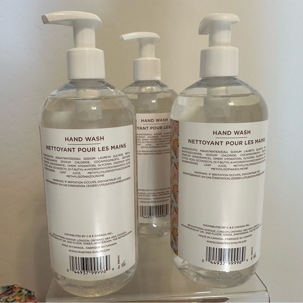 RARE Crabtree & Evelyn Almond & Honey Hand Wash (3) 16.9 oz NEW DISCONTINUED - Picture 6 of 6